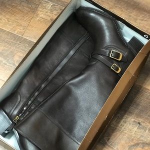 Franco Sarto Dark Brown Leather Boots. 7W